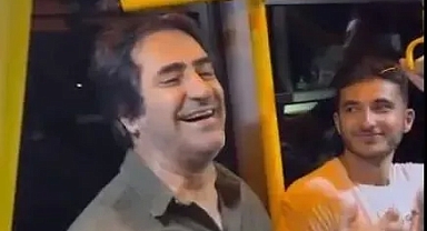 Taksi bulamayınca minibüse binen Mahsun Kırmızıgül'den yolculara konser