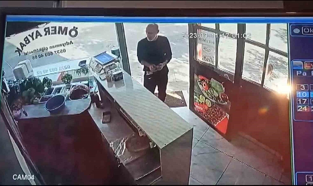 Bursa'da dükkana giren hırsız cüzdanı çalıp kayıplara çalıştı