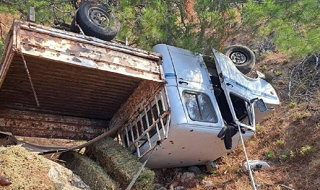 Gece aracıyla uçuruma yuvarlanarak ölen sürücü sabah fark edildi