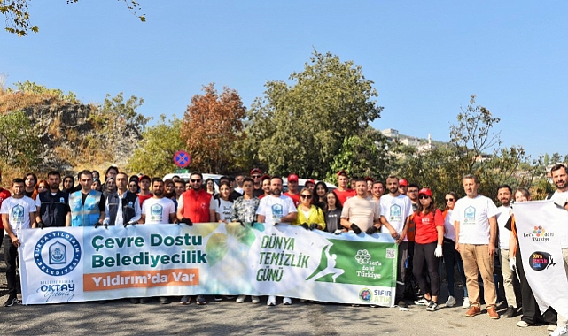 Yıldırım’da Dünya Temizlik Günü’nde 1 ton atık toplandı
