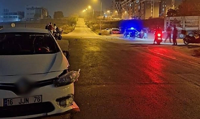 Bursa’da otomobil motosiklete çarptı: 2 ağır yaralı