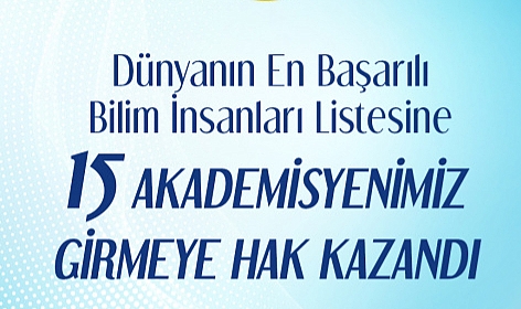 Bursa Uludağ Üniversitesi'nden 15 akademisyen dünyanın en başarılı bilim adamları listesinde