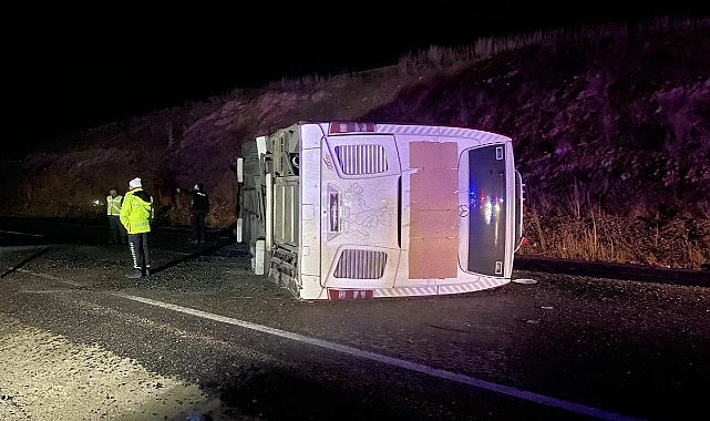 Kayseri'de otobüs devrildi: 38 yaralı