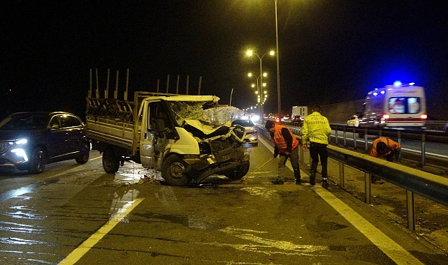 Anadolu Otoyolu'nda trafik kazası: 10 kilometrelik araç kuyruğu oluştu