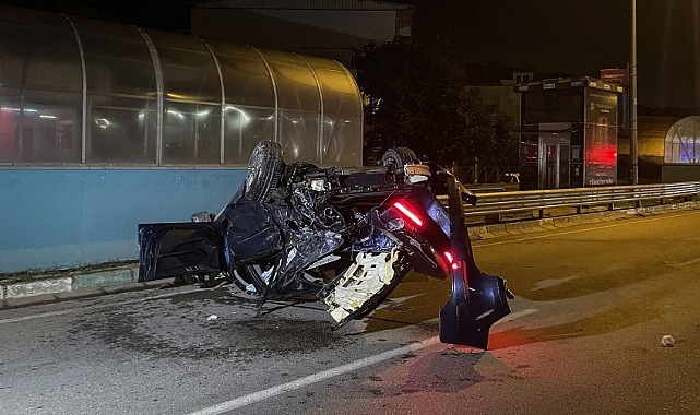 Bursa'da otomobil takla attı! 1 ölü, 3 yaralı