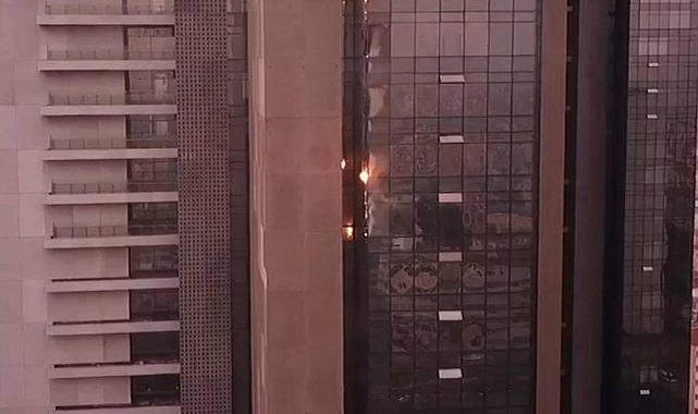 Şişli'de iş merkezinde yangın