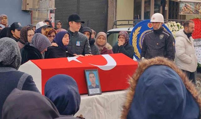 Bursalı polis memurundan acı haber! Gözyaşlarıyla uğurlandı