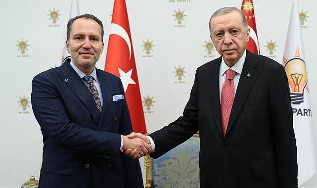 Cumhurbaşkanı Erdoğan, Fatih Erbakan ile AK Parti Genel Merkezi’nde görüştü