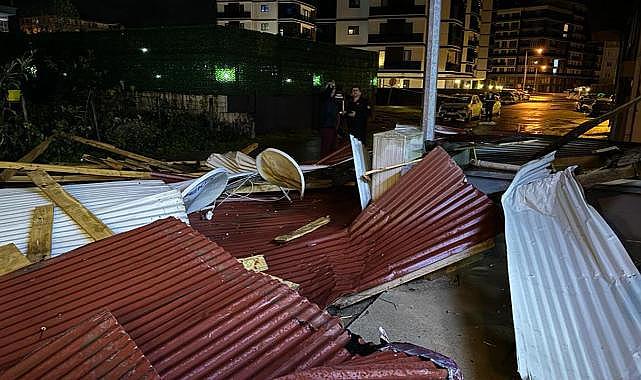 Ordu'yu fırtına ve sağanak vurdu