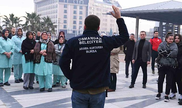 Osmangazi'de deprem ve yangın tatbikatı yapıldı