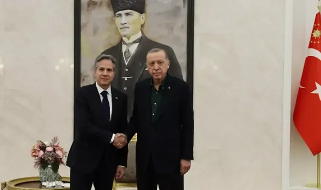 Cumhurbaşkanı Erdoğan ABD Dışişleri Bakanı Blinken'i kabul etti