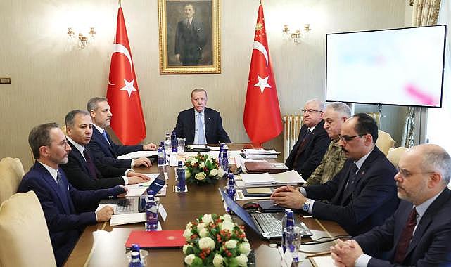 Cumhurbaşkanı Erdoğan başkanlığında güvenlik toplantısı yapıldı