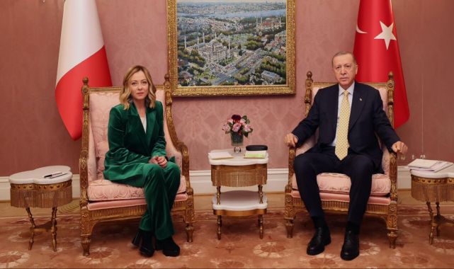 Cumhurbaşkanı Erdoğan, İtalya Başbakanı Meloniyi kabul etti