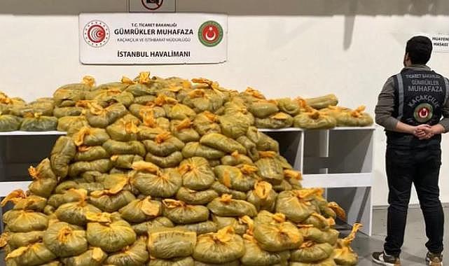 İstanbul Havalimanı’nda 568 kilogram uyuşturucu ele geçirildi