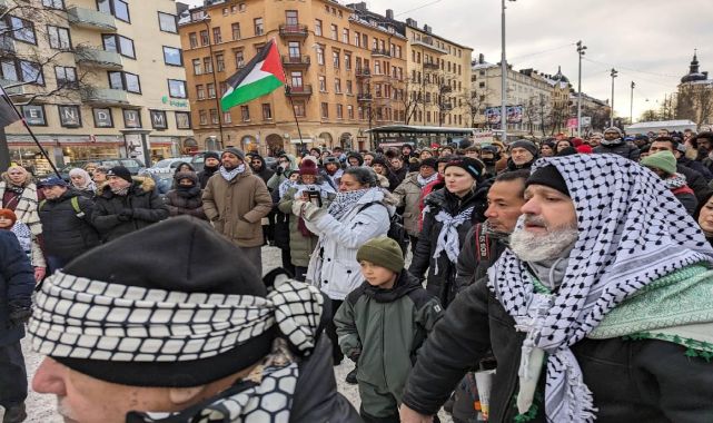 İsveç'te Gazze protestosu