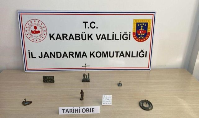 Karabük'te tarihi eser niteliğinde 6 obje ele geçirildi