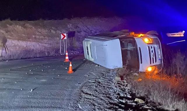 Ankara'da askerleri taşıyan servis devrildi: 1 yaralı