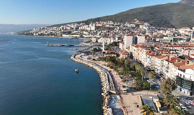 Gemlik'te kıyı koruma çalışmaları hızla sürüyor
