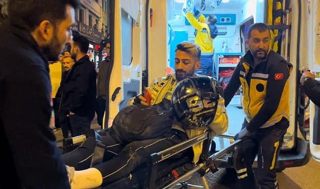 Hatalı dönüş kazaya yol açtı, taksinin çarptığı motosikletli yaralandı