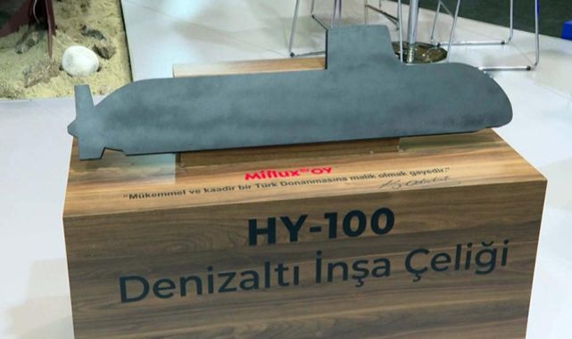 Milli denizaltı çeliği Gölcük Tersanesi Komutanlığı'na teslim edildi