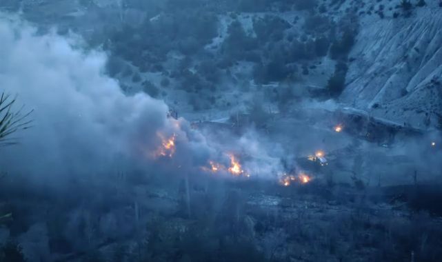 Tokat'ta çıkan örtü yangını söndürüldü