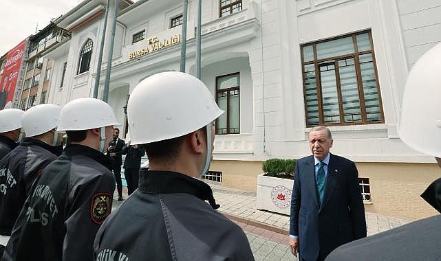 Cumhurbaşkanı Erdoğan, Bursa Valiliği'ni ziyaret etti