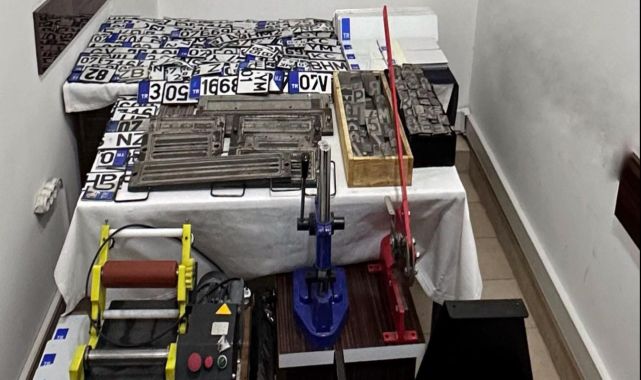 Sahte plaka atölyesine jandarmadan operasyon