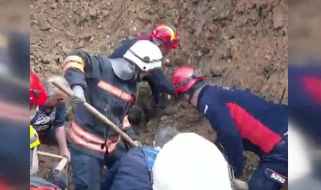 Trabzon'da göçük altında kalan 3 işçinin cansız bedenine ulaşıldı