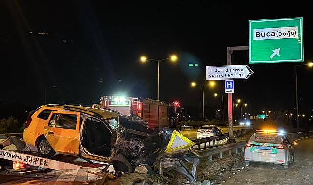 Bariyere çarpan taksideki 1 kişi hayatını kaybetti, 5 kişi yaralandı