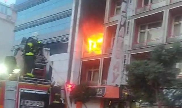 Isparta'da 4 katlı otelde yangın