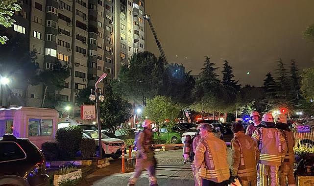İstanbul'da 15 katlı binada yangın