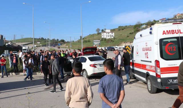 Samsun'da iki otomobil çarpıştı: 8 yaralı