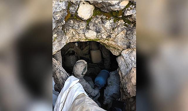 Tunceli'de teröristlerce kullanılan 2 mağara imha edildi