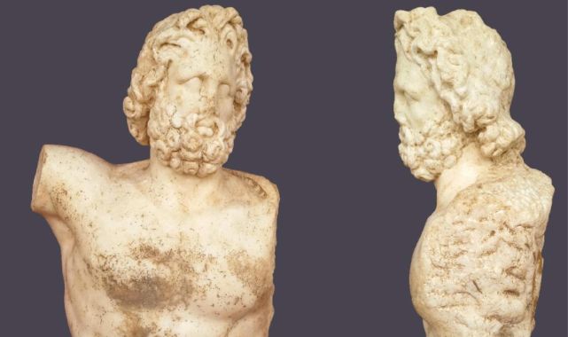 Aspendos Antik Kenti'nde Roma dönemine ait iki heykel bulundu