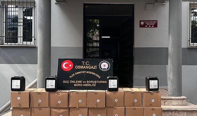 Bursa'da 500 litre etil alkol ele geçirildi