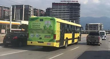 Bursa'da duraktan yolcu almayan belediye otobüsü vatandaşı isyan ettirdi