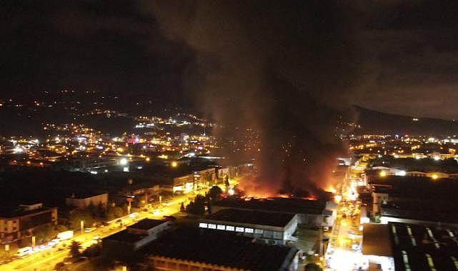 Samsun'da yatak fabrikasında çıkan yangın kontrol altına alındı