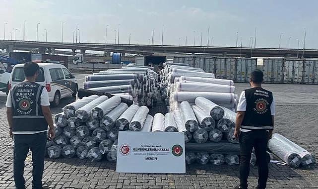 Ticaret Bakanlığı Gümrük Muhafaza ekiplerince Mersin'de gerçekleştirilen operasyonda 1 milyar TL değerinde kaçakçılık girişimi engellendi