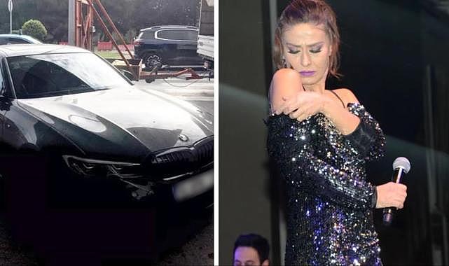 Yıldız Tilbe polis aracına çarptı