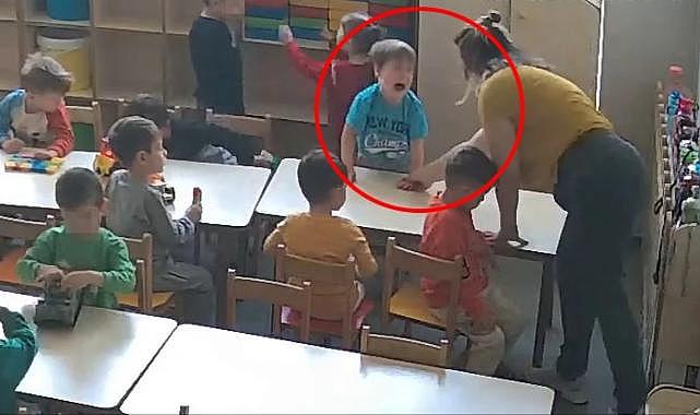 Bandırma Belediyesi'ne ait kreşte skandal! Güvenlik kamerasına yansıdı