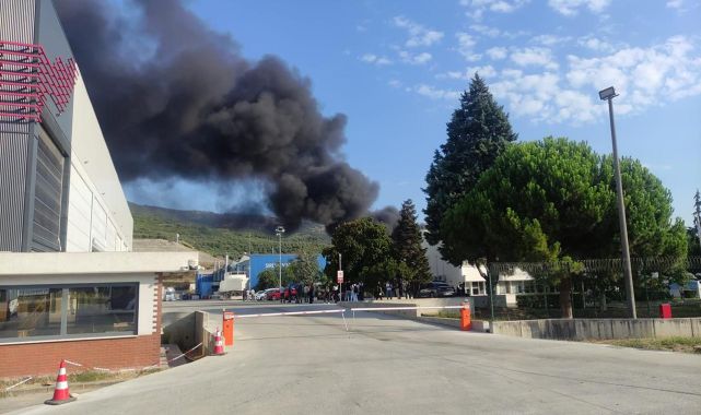 Bursa'da yat fabrikasında yangın