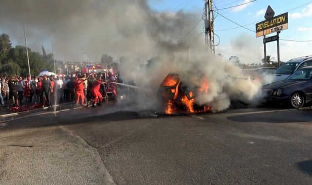 İsrail Lübnan'ın Sayda kentinde bir aracı vurdu