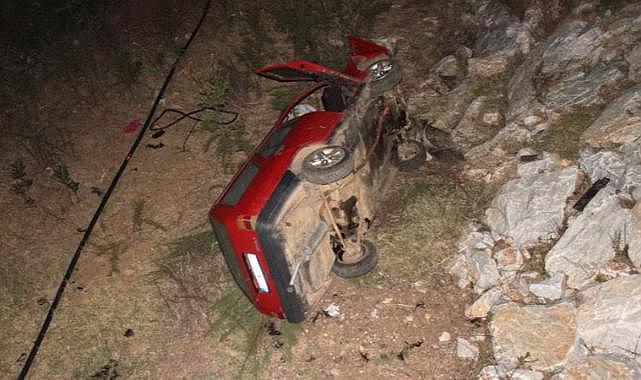Kontrolden çıkan otomobil dere yatağına yuvarlandı: 6 yaralı