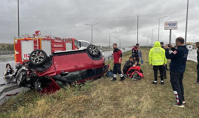 Anadolu Otoyolu'nda meydana gelen kazalarda 7 kişi yaralandı