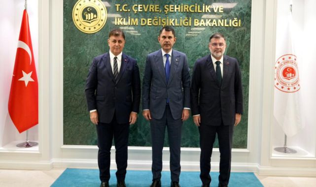 Bakan Kurum, İzmir Büyükşehir Belediye Başkanı Tugay'ı kabul etti