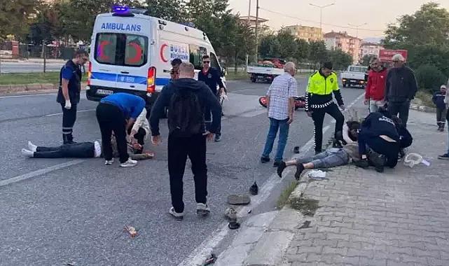 Bursa'da motosiklet yayaya çarptı