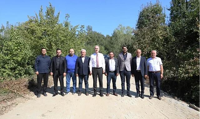 İnegöl Süle Mahallesi'nde parke taş ve arazi yolu çalışması tamamlandı