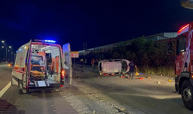 Kuzey Marmara Otoyolu’nda otomobil takla attı: 1 ölü, 5 yaralı