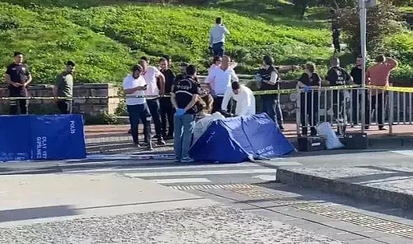 Kadının kafasını kesip surlardan attı, kendisi de intihar etti