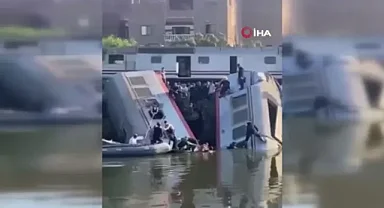 Mısır'daki tren kazasında iki vagon su kanalına düştü, 1 kişi öldü